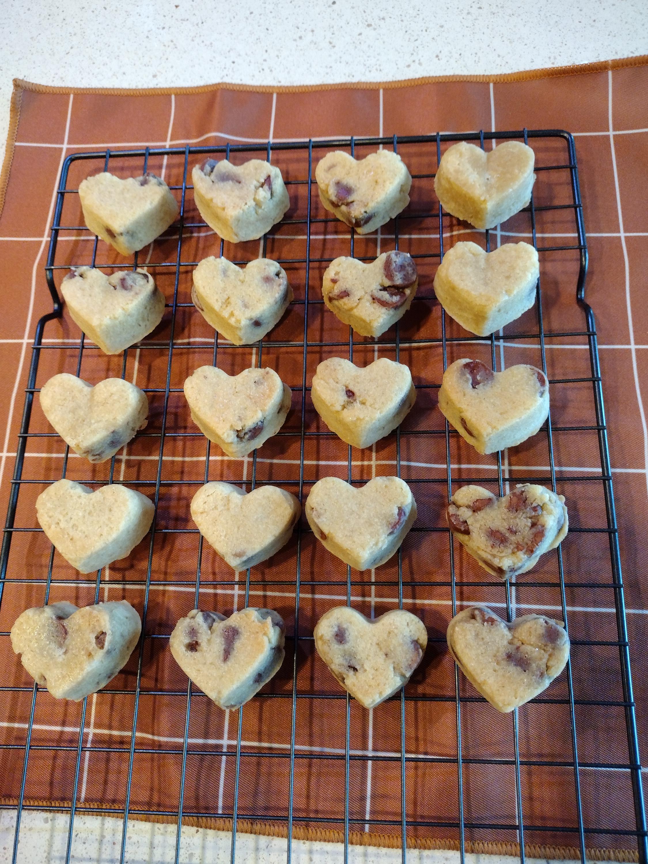 Heart shaped Milk Chocolate Chip Cookies!!!