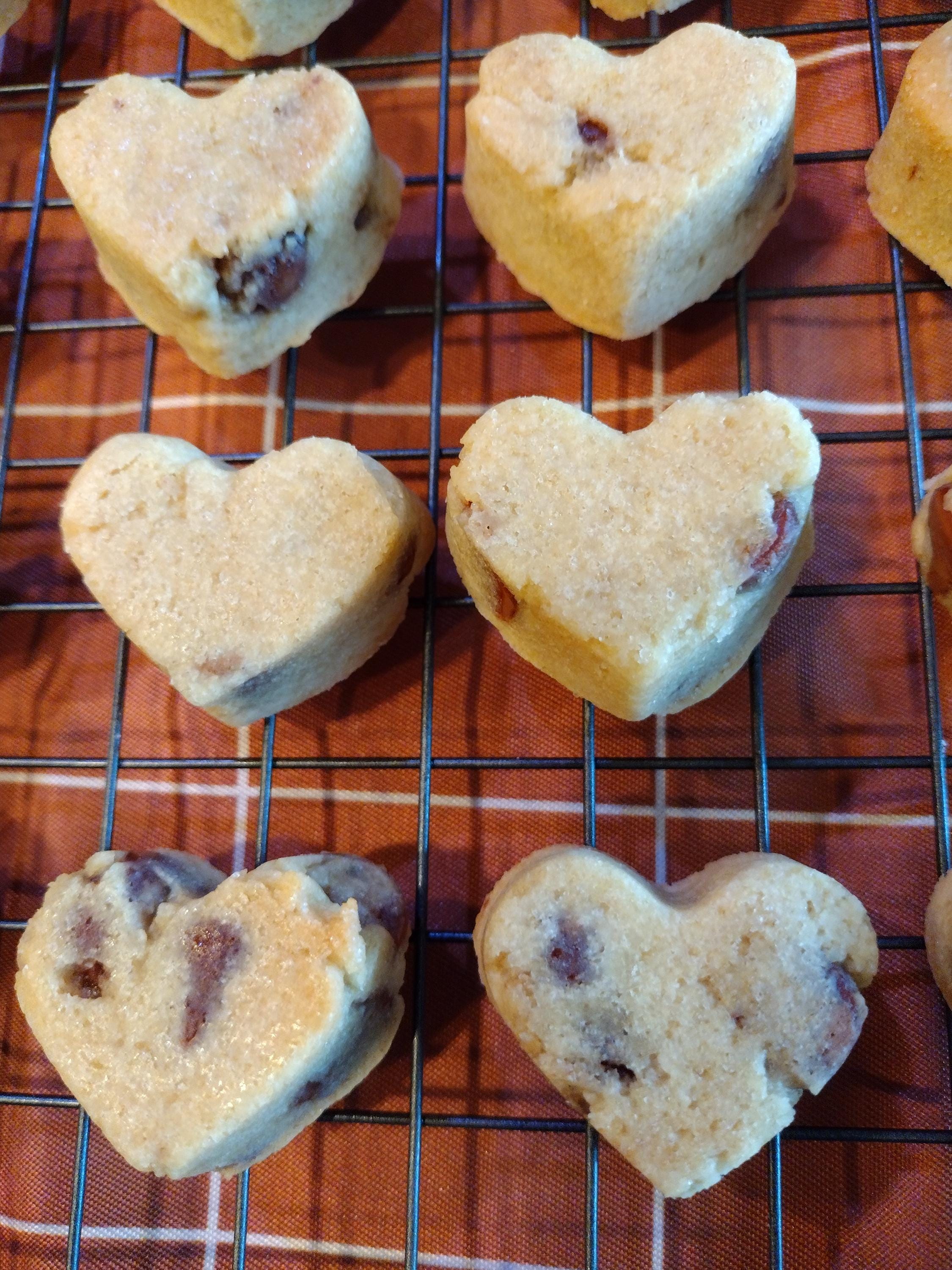 Heart shaped Milk Chocolate Chip Cookies!!!
