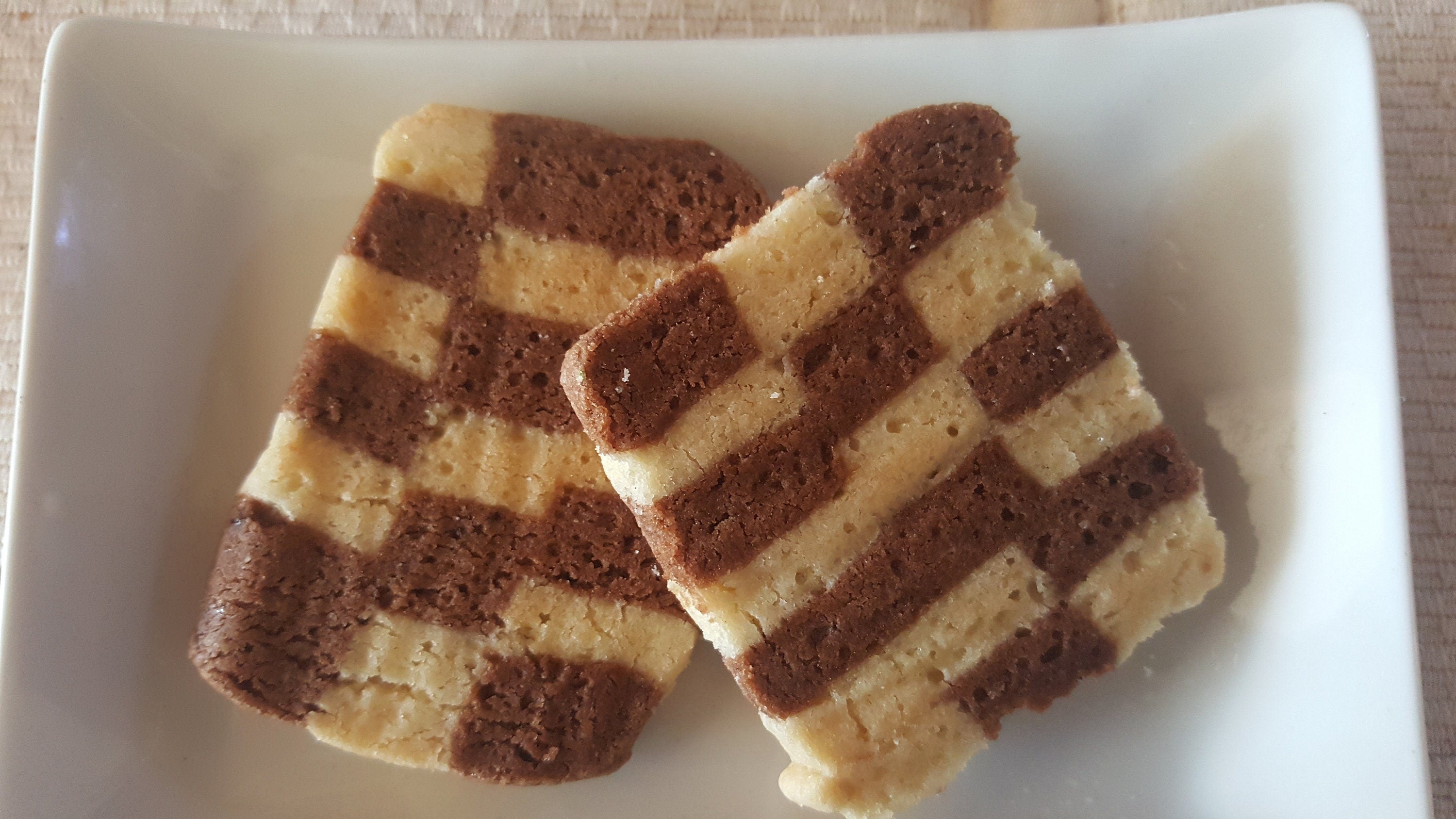 Delicious Checkerboard Chocolate and Vanilla Cookie