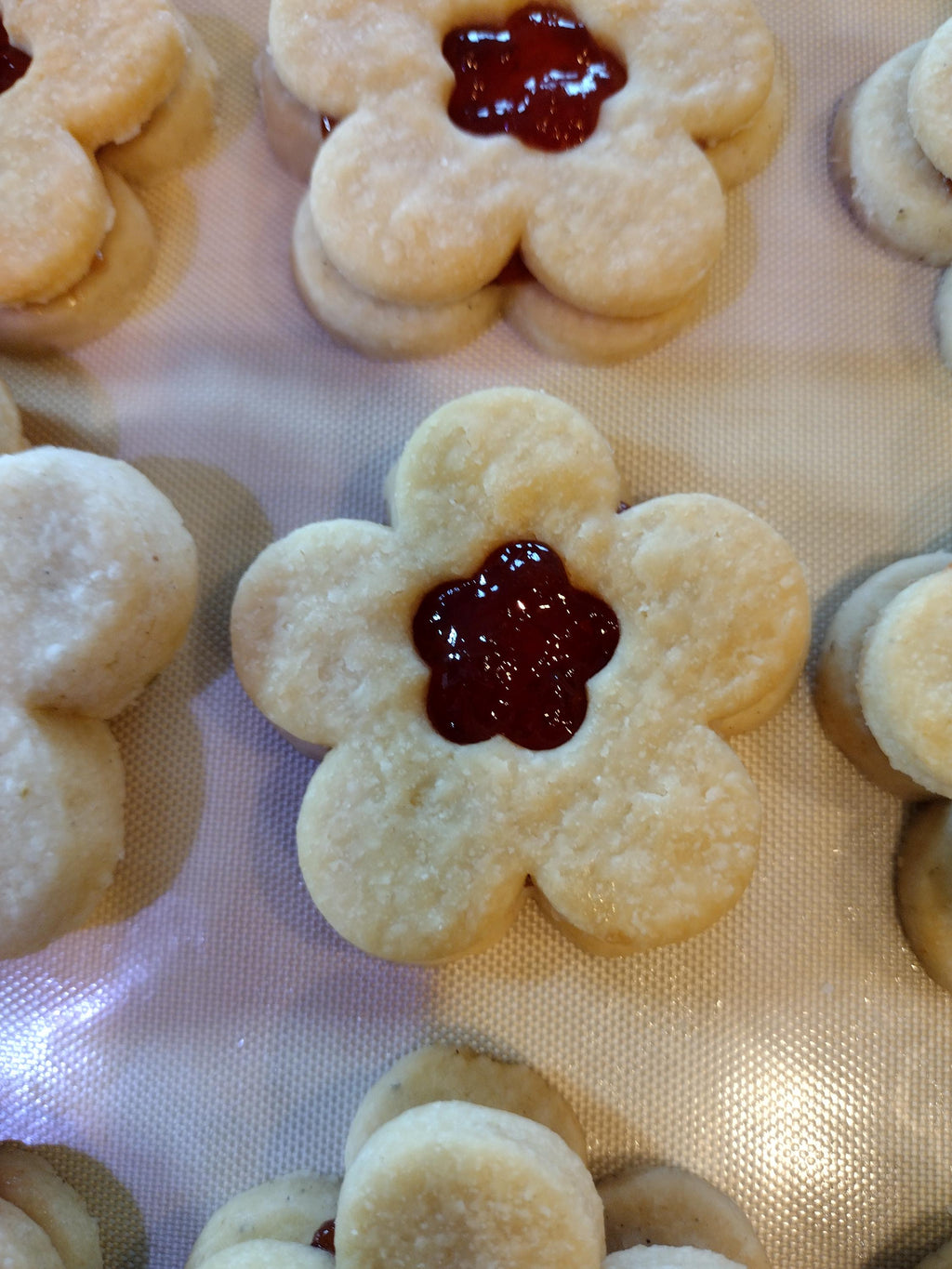 Linzer Cookies: Buttery Jam Sandwich Cookies, One Dozen
