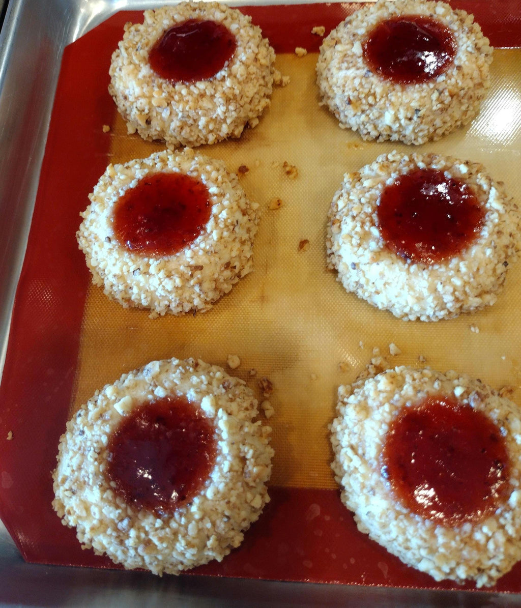 Walnuts Strawberry Thumbprint Cookies