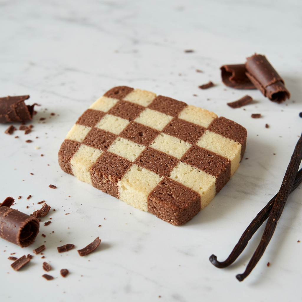 Checkerboard Chocolate and Vanilla Cookie Photo