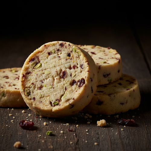Cranberry Pistachio Shortbread Cookies - Moody