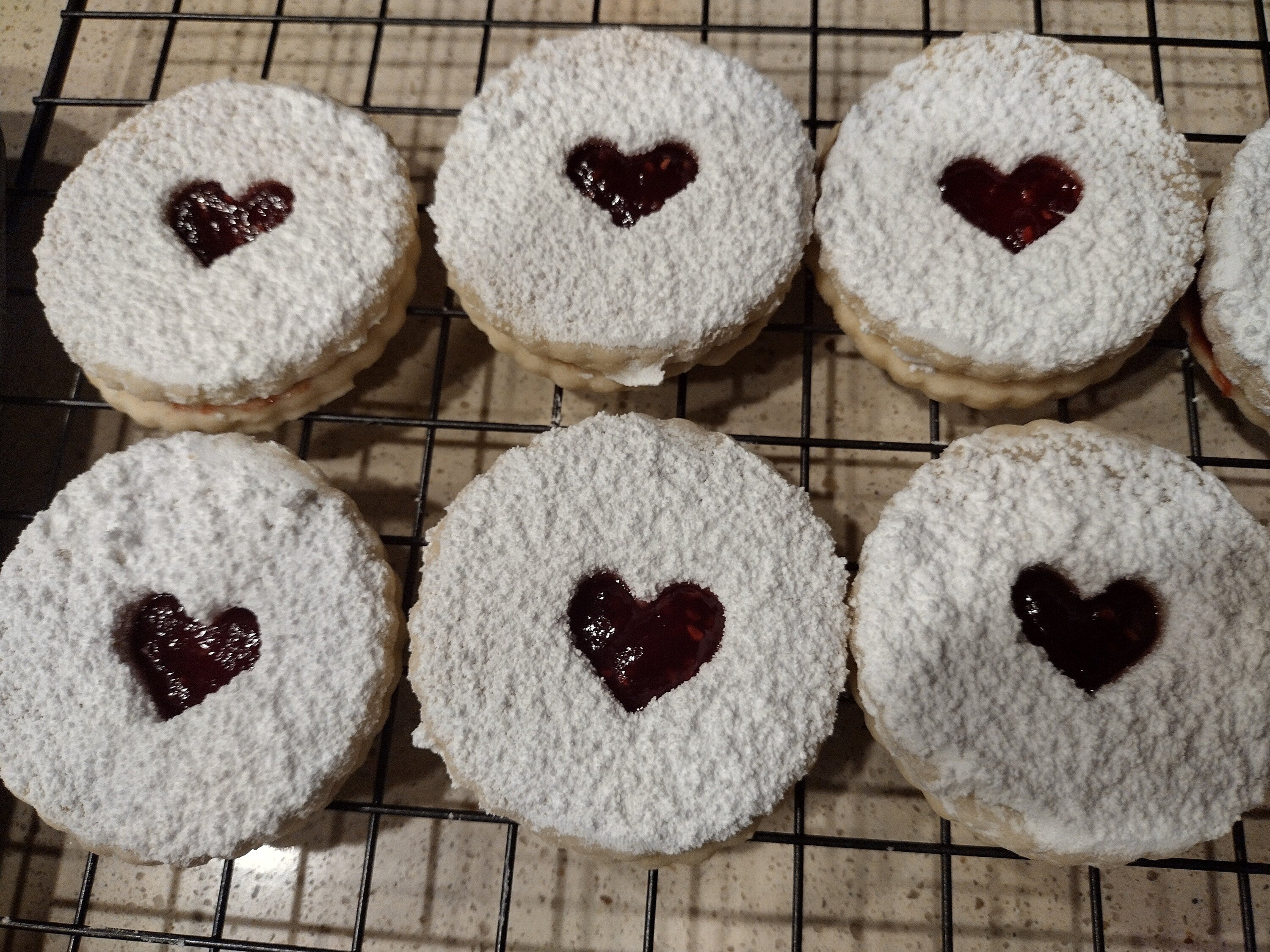 Linzer Cookies: Buttery Jam Sandwich Cookies, One Dozen