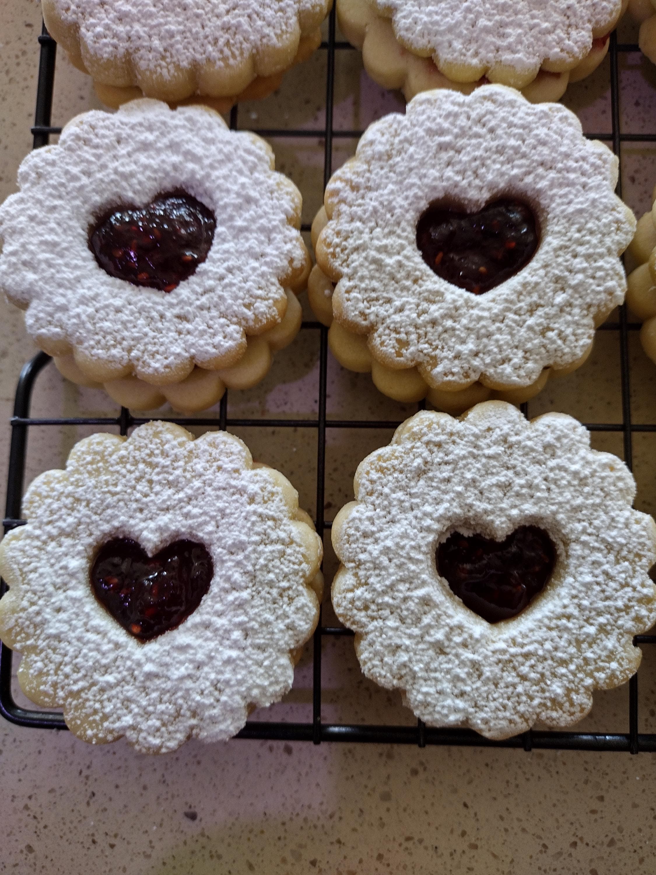 Linzer Cookies: Buttery Jam Sandwich Cookies, One Dozen