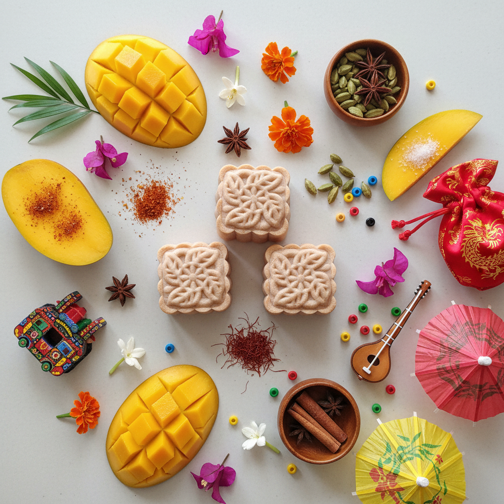 Mango Tart Flat Lay Photo
