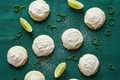 Melts in your mouth Lime Cookies with drizzled white glaze